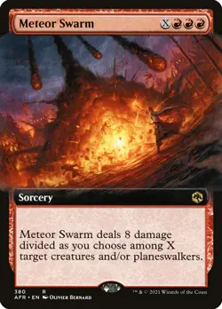 Meteor Swarm Foil (380) Extended Art Adventures in the Forgotten Realms AFR MTG - Image 1