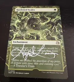 Hardened Scales Wilds of Eldraine WOT MTG Signed Artist Proof - Image 1