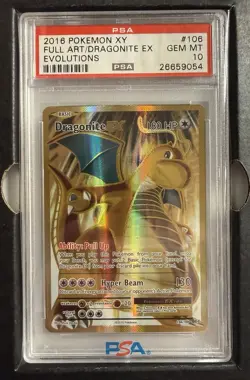 The Pokemon Company Pokemon TCG Evolutions Dragonite EX 106/108 Full Art PSA 10 - Image 1