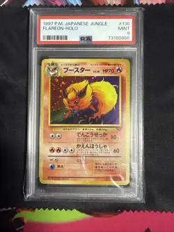Flareon Pokemon Jungle Holo 1997 (Japanese) PSA 9 - Image 1