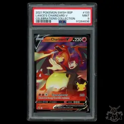 Lance's Charizard V #SWSH133 PSA 9 Celebrations Pokemon 2021 - Image 1