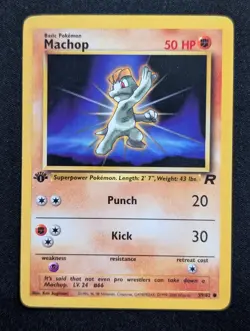 Machop 59/82 Team Rocket Pokemon NM 1st Edition - Image 1