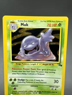 Pokemon TCG Muk Fossil 13/62 Holo Unlimited - Image 2