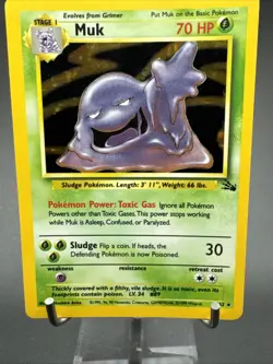 Pokemon TCG Muk Fossil 13/62 Holo Unlimited - Image 3