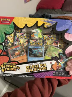 Pokemon Mega Evolution Ascended Heroes Deluxe Pin Box Chikorita Tepig Totodile - Image 1