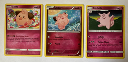 Lot of 3 Pokemon Cleffa LP 131/214, Clefairy MP 50/83 & Clefable MP 89/145 - Image 1