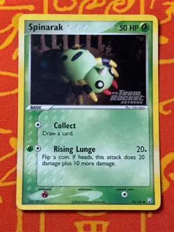 POKEMON TCG SPINARAK 78/109 REVERSE HOLO STAMPED EXC TEAM ROCKET RETURNS - Image 1