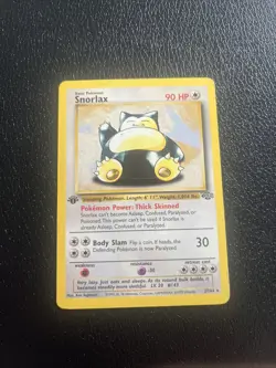 Pokemon TCG Jungle Snorlax 1st Edition Rare 27/64 90 HP English 1999 - Image 1
