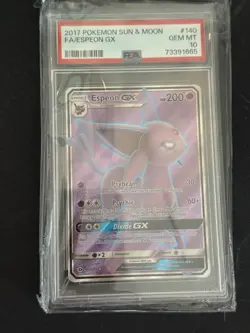 2017 POKEMON SUN & MOON #140 FULL ART/ESPEON GX GEM MINT PSA 10 - Image 3