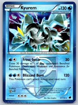 Kyurem 31/116 Holo Rare Plasma Freeze Pokemon LP - Image 1