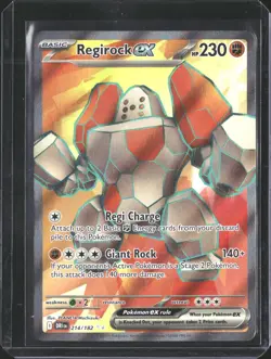 Regirock ex 214/182 Ultra Rare Destined Rivals Pokemon NM/M - Image 1
