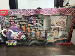 Pokemon Paldea Fates Great Tusk EX Iron Treads EX Premium Collection Box - Image 1