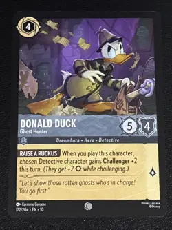 Disney Lorcana Whispers in the Well Donald Duck-Ghost Hunter 172/204 NM - Image 1