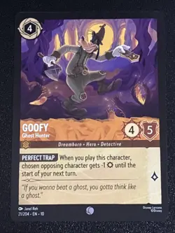 Disney Lorcana Whispers in the Well Goofy-Ghost Hunter 21/204 NM - Image 1