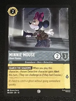Disney Lorcana Whispers in the Well Minnie Mouse-Ghost Hunter 181/204 NM - Image 1