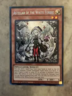 Yugioh! TCG - Astellar of the White Forest - Prismatic Secret Rare - MP25-EN079 - Image 1