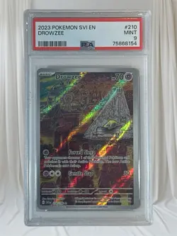 Pokemon Drowzee TCG Holo Rare Card 210/198 Scarlet & Violet Base Set PSA 9 - Image 1