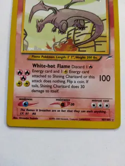 Pokemon TCG Shining Charizard Neo Destiny Holo Card 107/105 - MP/HP Condition - Image 5
