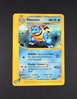 NM Blastoise 36/165 Reg. Non-Holo Expedition Set Pokemon Card - Image 1