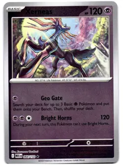 Xerneas 064/132 Pokemon TCG Mega Evolution Reverse Holo MINT NM - Image 1