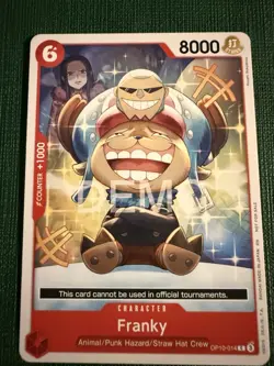 One Piece Tcg Op10-014 Franky / Chopper Promo demo Version Not tournament legal - Image 2