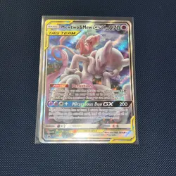 Pokemon Mewtwo and Mew GX TCG Sun & Moon Holo Promo Card #SM191 - Image 1