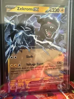 Zekrom EX Double Rare Holo Card ( SV: Black Bolt #034/086 - Pokemon TCG NM ) - Image 1