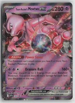 Team Rocket's Mewtwo ex Promo SV: Scarlet & Violet Promo Cards 205 Holo NM - Image 1