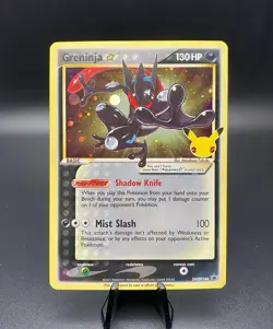 Greninja Gold Star SWSH144 25th Celebrations Black Star Promo Pokemon Card LP - Image 1