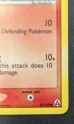 2006 Vintage Pokemon Card TCG Legend Maker Holo Stamped Growlithe 55/92 LP, NM - Image 4