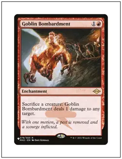 Goblin Bombardment, The List (from Goblin Storm Deck), Magic MTG NM - Image 1
