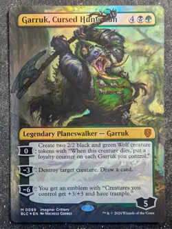 Garruk, Cursed Huntsman - Foil Borderless - Bloomburrow Commander (MTG) - Image 1