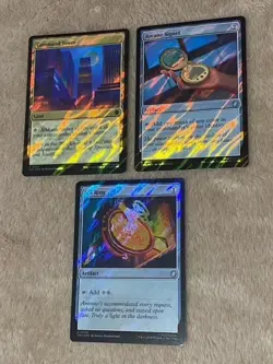 MTG - Sol Ring, Arcane Signet, Command Tower SURGE FOIL - NM - Commander Staples - Image 1
