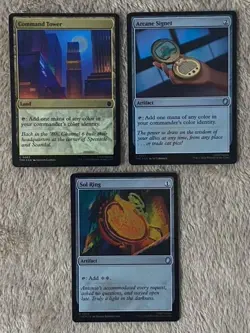 MTG - Sol Ring, Arcane Signet, Command Tower SURGE FOIL - NM - Commander Staples - Image 2