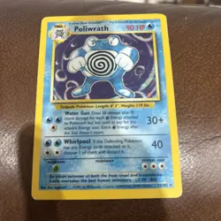 Pokemon TCG Poliwrath Base Set 13/102 Holo Unlimited Holo Rare HP - Image 1