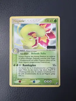 POKEMON MEGANIE 9/115 (UF 9) EX VERBORGENE MACHTE STAMPED REVERSE HOLO RARE DEU - Image 1