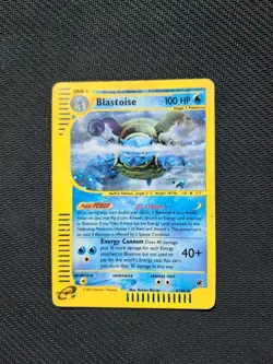 Blastoise carte 4/165 Pokemon Expedition - Holo - Pokemon Card Vintage SWIRL :) - Image 2