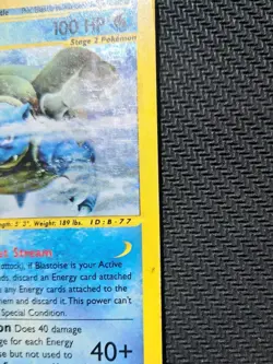 Blastoise carte 4/165 Pokemon Expedition - Holo - Pokemon Card Vintage SWIRL :) - Image 3