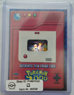 Pokemon, Authentic Film Frame card, 35mm, Ash, Misty and Pikachu, Excellent - Image 1
