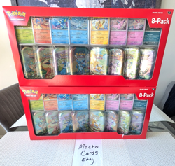 2-Pack Pokemon Prismatic Evolutions 8 Mini-Tins with Promo Cards Costco SEALED - Image 1