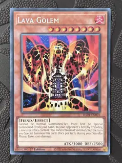 Lava Golem RA01-EN001 Secret Rare 1st Ed - Image 1