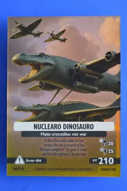 Panini Italian Brainrot TCG Card: 66/150 Nuclearo Dinosauro (English) - Image 1