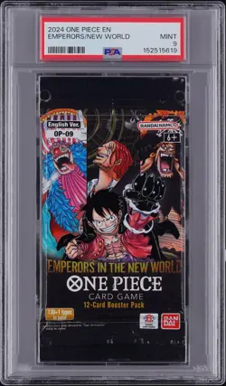 2024 One Piece Emperors In The New World Sealed Foil Pack PSA 9 MINT - Image 1