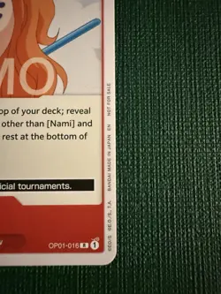 One piece TCG Romance Dawn Op01 Nami Promo Demo Version Not tournament Legal - Image 3