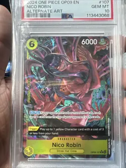 2024 ONE PIECE OP09-EMPERORS IN THE NEW WORLD ALTERNATE ART NICO ROBIN PSA 10 - Image 1