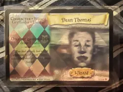 ↯ HARRY POTTER TCG WOTC ↯ Dean Thomas Unique Wizard Foil Card 1/116 2001 - Image 1