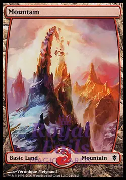 Mountain 244 1x FOIL ZEN MTG Zendikar Full Art Basic Land MINT red - Image 1