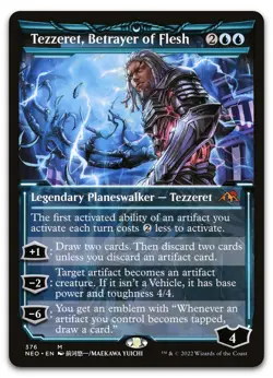 Tezzeret, Betrayer of Flesh (Showcase) #376 NM Kamigawa Neon Dynasty Magic MTG - Image 1