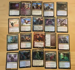 Magic The Gathering Lot Of 20 Gold Cards Including Rares and Mythics NM - Image 1