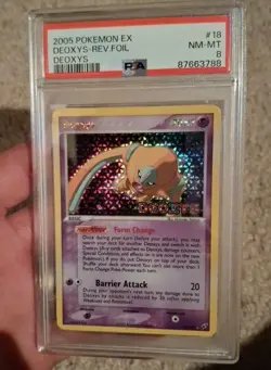 2005 Psa Graded Holo Deoxys Ex Deoxys Pokemon Card 18/107 - Image 1